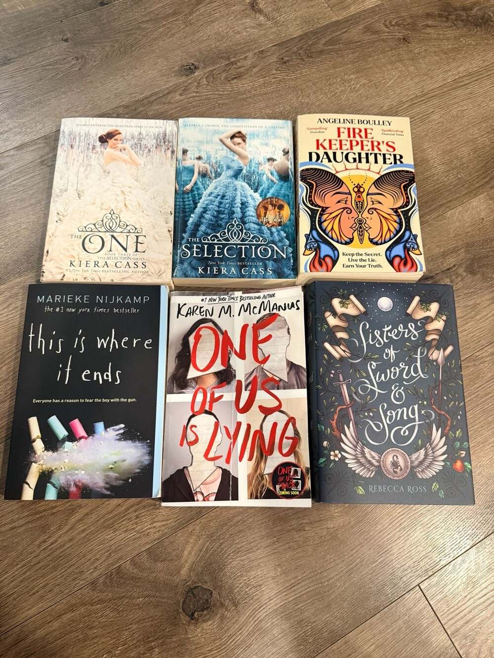 Young Adult Fiction Novel  Lot  6-Book Paperback and Hardcover Booktok